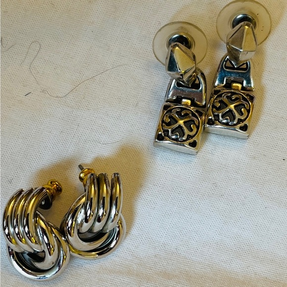 BRIGHTON Reversible Necklace and 2 Pr Earrings- STUNNING! - Picture 3 of 7